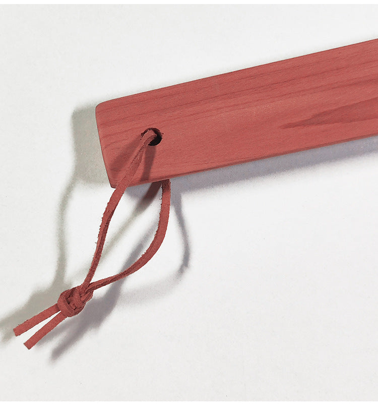 Cedar Wood Long Shoe Horn with Leather Strap