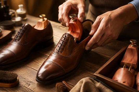 Banner: Elegant leather shoes and shoe stretchers