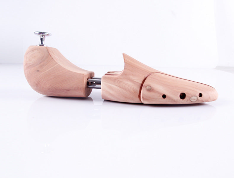 Adjustable Cedar Wood Twin Tube Spring Shoe Trees for Shoe Care