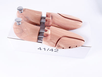 Adjustable Cedar Wood Twin Tube Spring Shoe Trees for Shoe Care