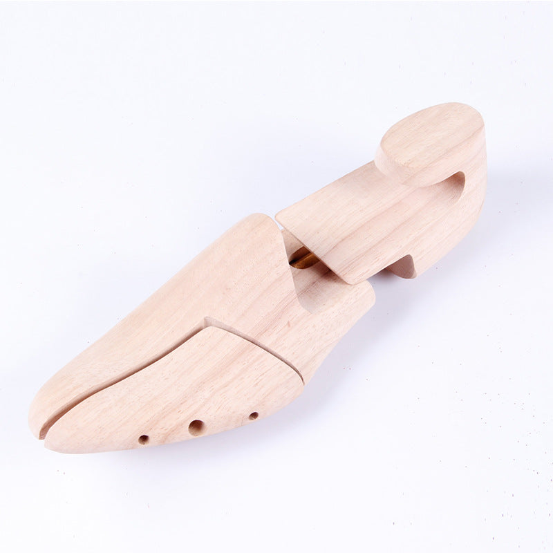 Natural Solid Beech Wood Single-Tube Adjustable Spring Shoe Trees for Men & Women Shoe Care Shoe Shapers