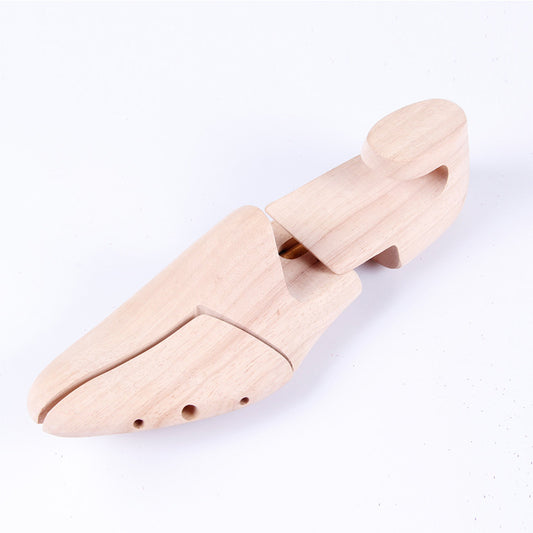 Natural Solid Beech Wood Single-Tube Adjustable Spring Shoe Trees for Men & Women Shoe Care Shoe Shapers