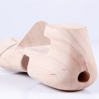 Natural Solid Beech Wood Single-Tube Adjustable Spring Shoe Trees for Men & Women Shoe Care Shoe Shapers