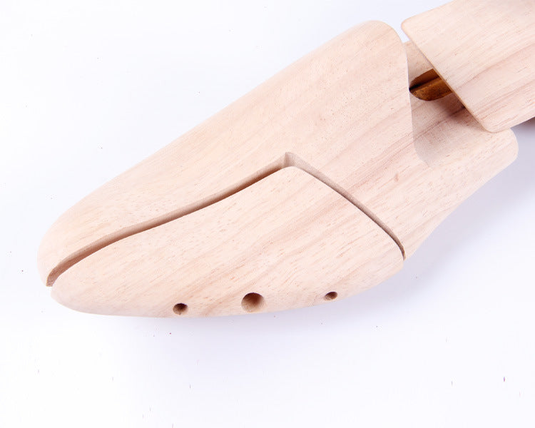 Natural Solid Beech Wood Single-Tube Adjustable Spring Shoe Trees for Men & Women Shoe Care Shoe Shapers