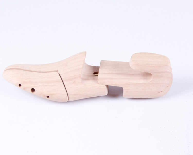 Natural Solid Beech Wood Single-Tube Adjustable Spring Shoe Trees for Men & Women Shoe Care Shoe Shapers