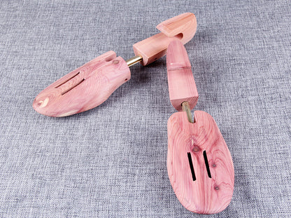 Adjustable Cedar Wood Spring Shoe Trees for Men and Women