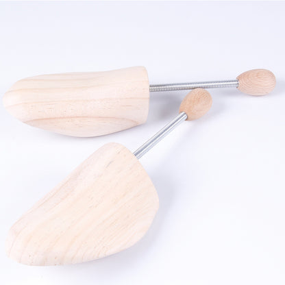Adjustable Pine Wood Shoe Trees with Single Spring