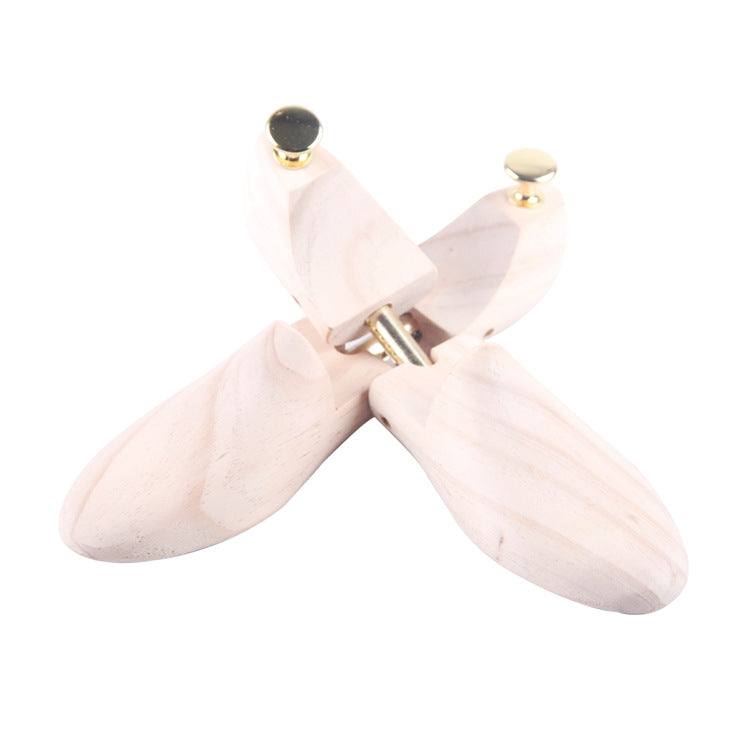Adjustable New Zealand Pine Shoe Trees for Shape Retention and Crease Prevention