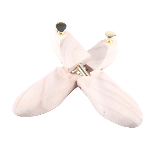 Adjustable New Zealand Pine Shoe Trees for Shape Retention and Crease Prevention