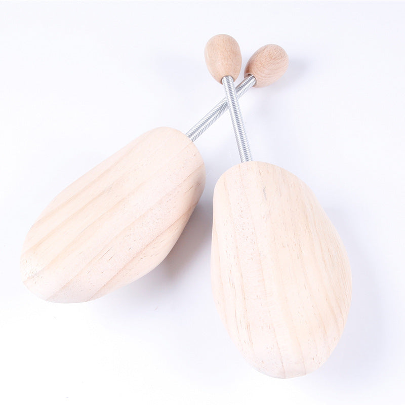 Adjustable Pine Wood Shoe Trees with Single Spring